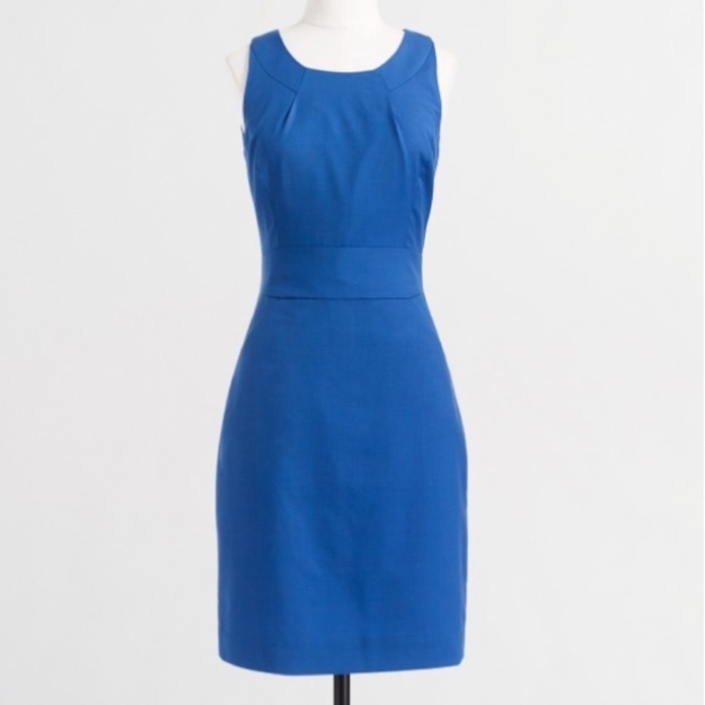 J. Crew suiting - royal blue sleeveless dress